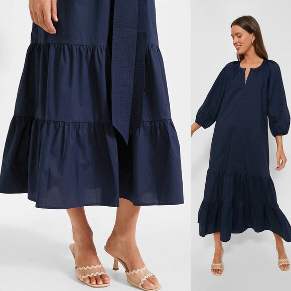 Tuckernuck Navy Lyles Dress | Size XXL | NWT (No Belt) | Maxi Dress - Picture 1 of 9
